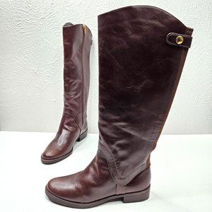 Steve Madden Equestrian Boots Size 6 Brown Leather Knee High Western Riding Boot
